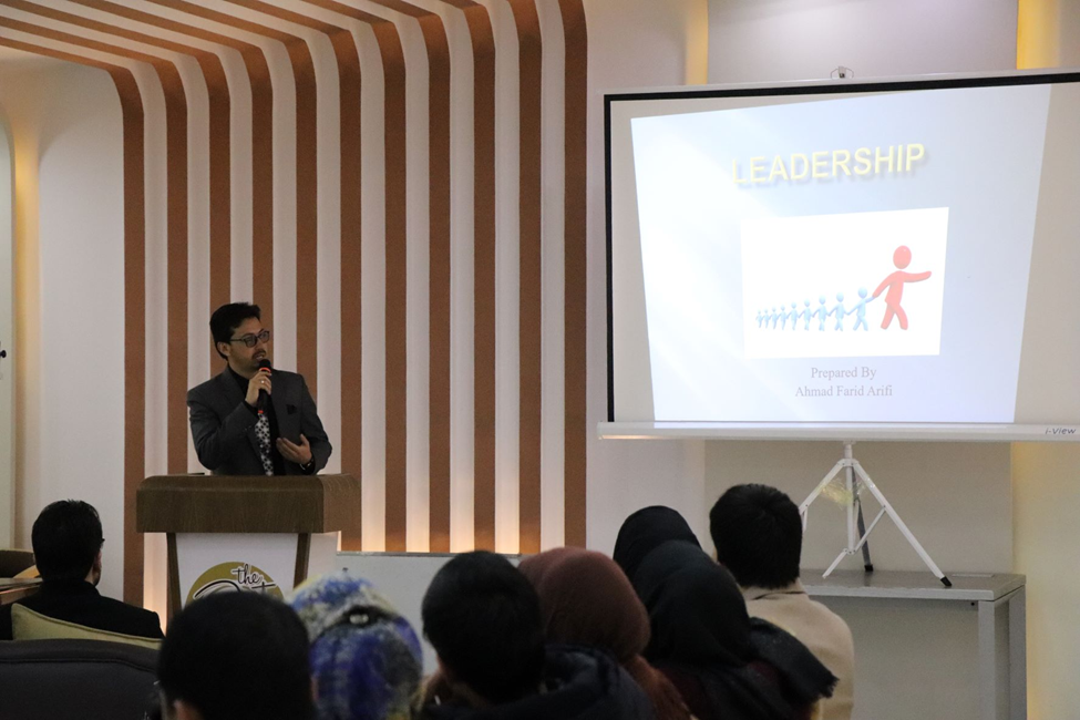 Participants engage in practical leadership development exercises
